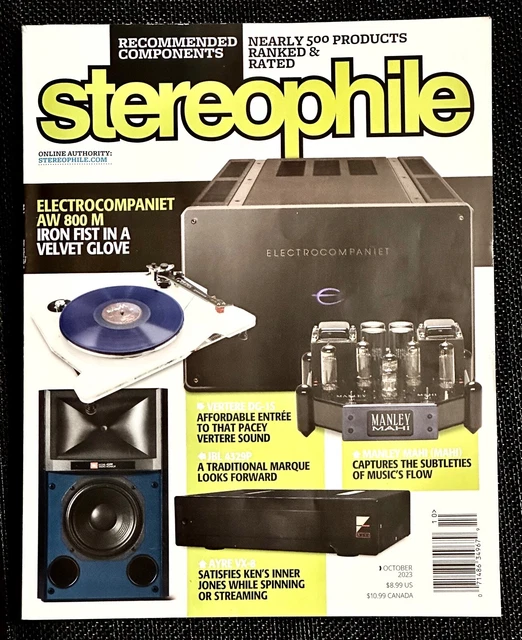 STEREOPHILE OCTOBER 2023 475+ Components JBL 4329P, Ayre VX