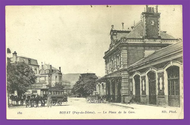 CPA-63- Royat - La Place Station