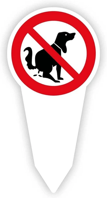 Mineup 4pcs Cartello Divieto No Cacca E Pipì Per Cani, Cartello Per Cani No PIPÌ NO POPÒ, Divieto Cacca Per Cani, 15x30cm Segno Di Divieto Questa Non È Una Toilette Per Cani