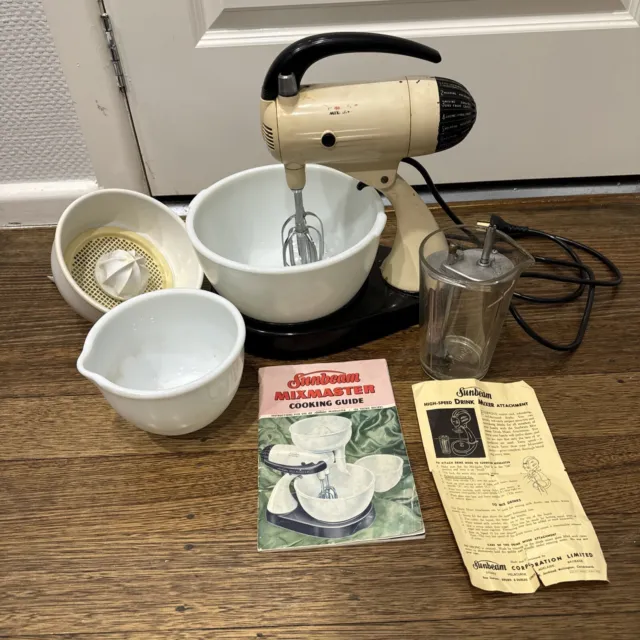 Vintage Sunbeam Mixmaster - Rare Bundle With Attachments - Tested & Working