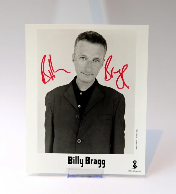 Billy Bragg SINGER SONGWRITER Hand Signed Autographed Photo 10x8 With Providence