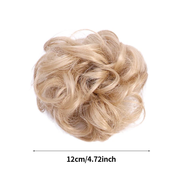 4pcs Women Girl Scrunchie Elastic Band Curly Messy Wedding Large Bun Hair Piece