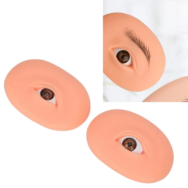 Sopracciglia Microblading Eye Model Soft Silicone Eyeshadow Makeup Practice Eyes