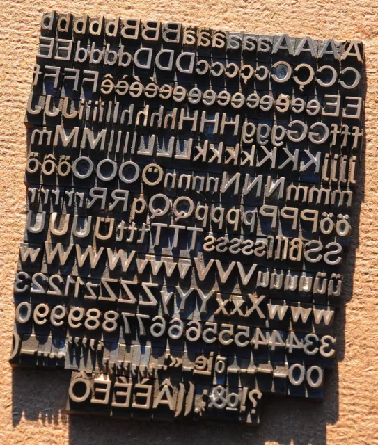 Prägeschrift 7 mm Messingschrift Buchbinder Buchbinden Messing Vergoldepresse ~