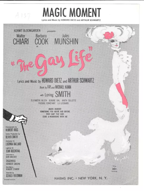 BARBARA COOK Broadway Sheet Music MAGIC MOMENT from THE GAY LIFE 1961