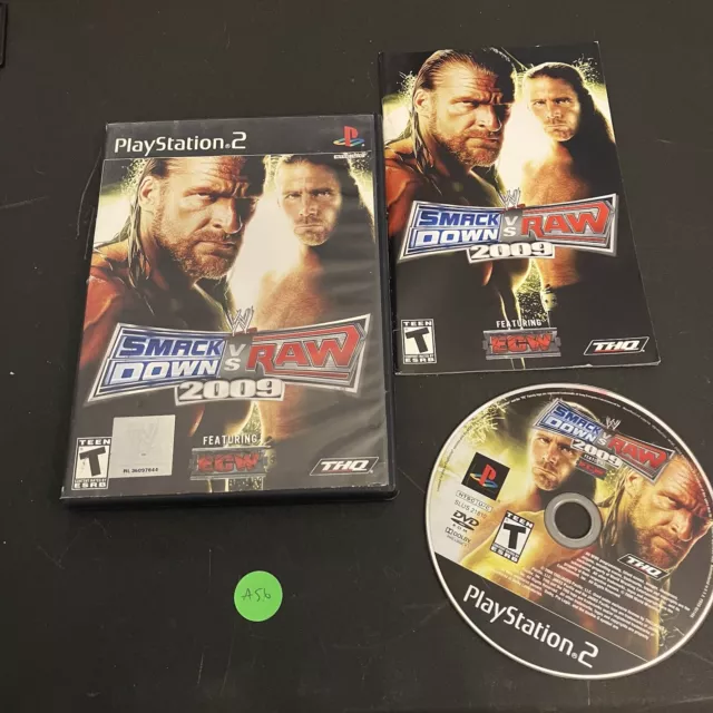 Smackdown vs Raw 2009 PS2 Complete in Box Tested & Works Fast Shipping A56