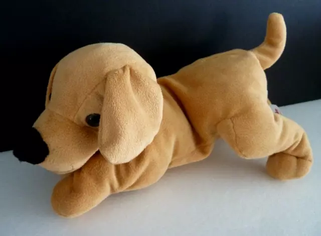 H7. DOUDOU PELUCHE SIMBA NICOTOY CHIEN beige marron clair nez noir 26cm - NEUF*