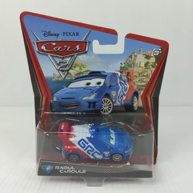 Mattel Disney Pixar Cars 2 Movie Diecast 1:55 Card #9 Raoul Caroule V2809 2010