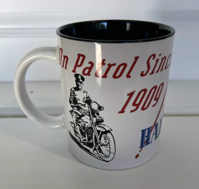 Harley-Davidson Police 1993 "On Patrol Since 1909" Coffee Mug Ceramic EXCELLENT 3