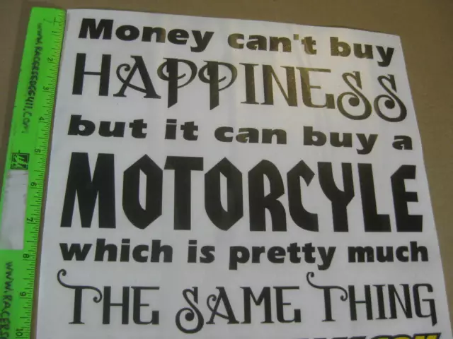 Decal Sticker Graphics Money Cant Buy You Happiness But It Can Buy A Motorcycle
