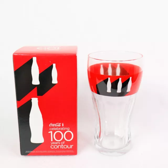 Coca Cola Drinking Glass 100 Year Contour Celebration 2015 Coke Zero BRAND NEW