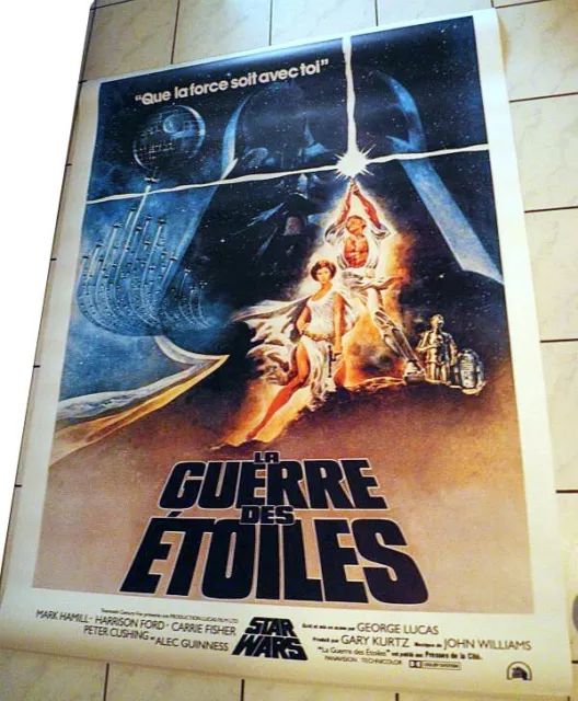 Affiche / Poster 120x160 "Star Wars / La Guerre des étoiles''  George Lucas 1977