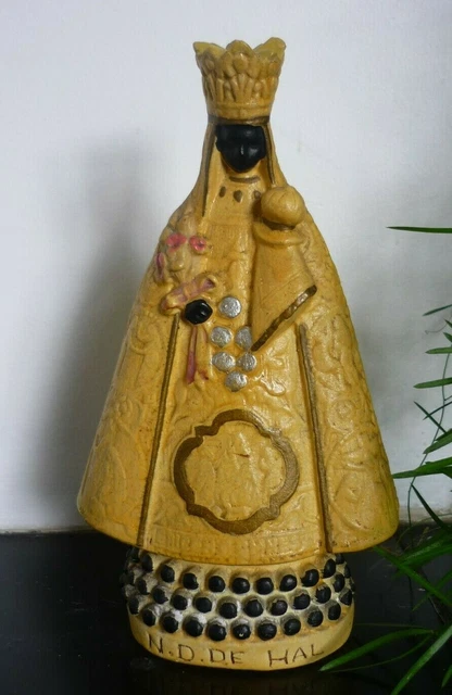 STATUE VIERGE NOIRE Notre Dame De Hal De La Halle En Platre Black ...