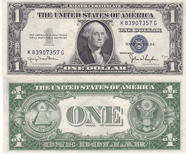 1935-D $1 Silver Certificate Wide Fr 1613W Random Blocks Uncirculated