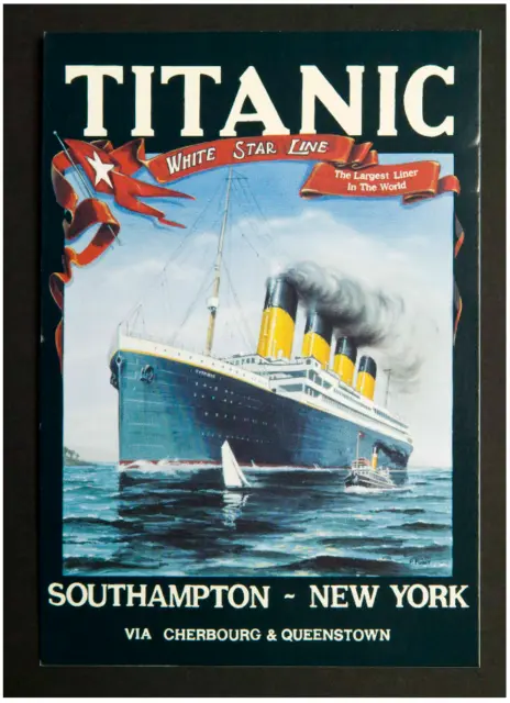 R.M.S. Titanic - White Star Line Southampton New York A1 Poster Free UK P/P