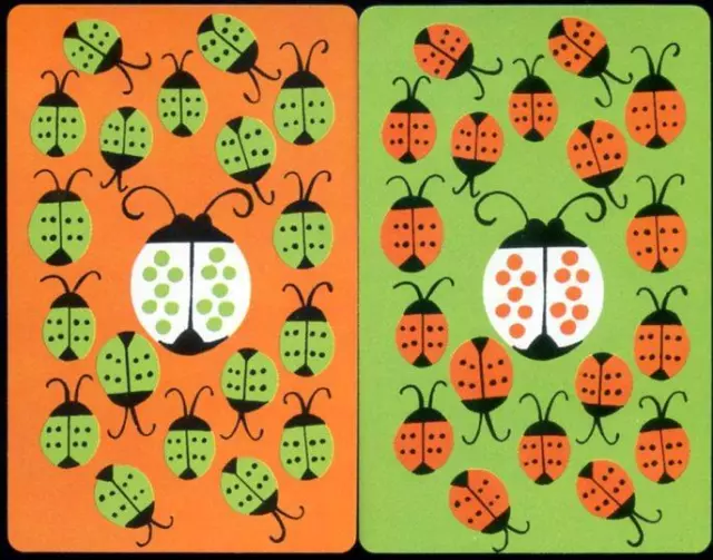 Vintage Orange And Green Lady Bug  Swap Cards   Brand New Condition