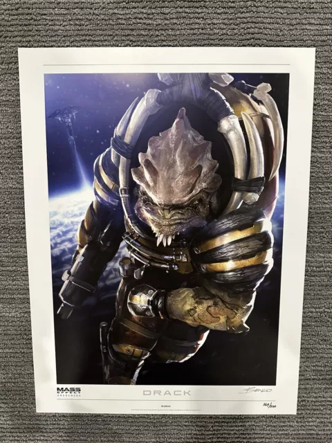 Mass Effect Andromeda Drack Lithograph Signed & Numbered 369/500