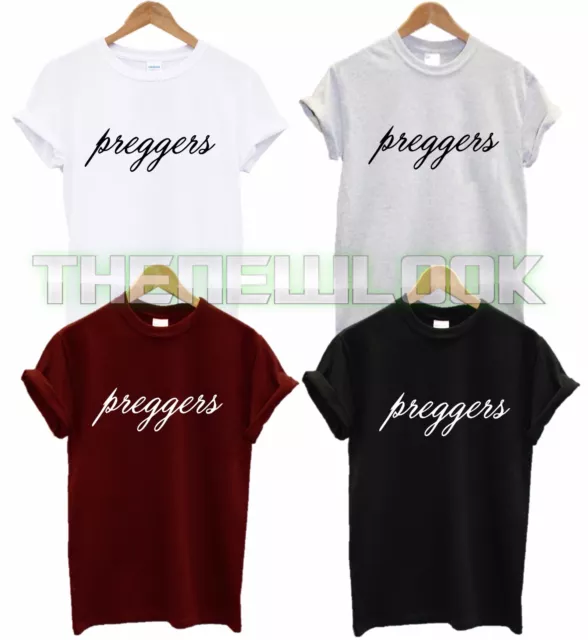 Preggers T Shirt Pregnant Maternity Gift Love Marriage Wife Wifey Top Tshirt New