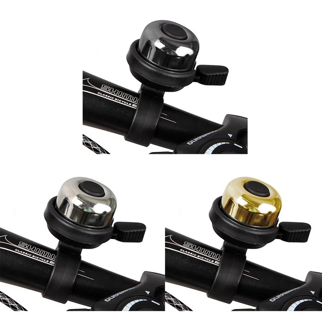 Mini Cloche Guidon Vélo Réglable Alarme Sonore - SURENHAP - Noir - Vélo