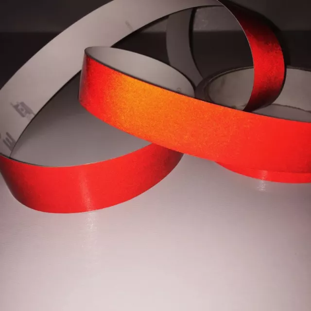 Reflektierend Zierstreifen Rennstreifen Auto Design Klebeband Reflektorband Rot 3