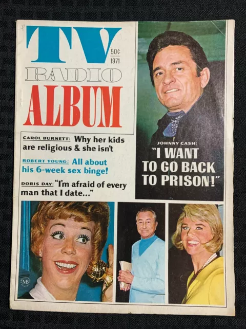 1971 TV RADIO ALBUM Magazine VG 4.0 Johnny Cash / Carol Burnette