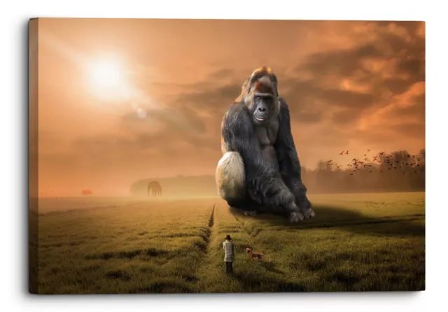 Animal Gorilla Ape Primate Canvas Print Wall Art Picture Home Decoration