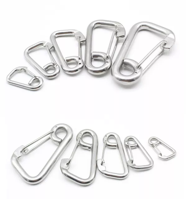 Outdoor Stainless Steel Carabiner Key Chain Clip Hook Buckle