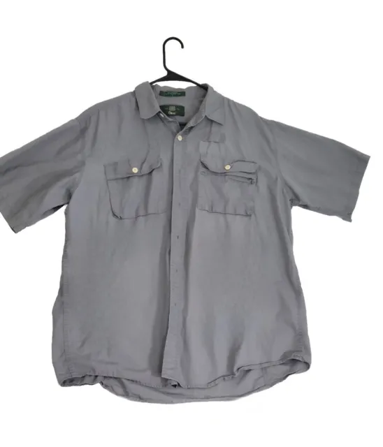 MENS ORVIS BUTTON Up Shirt Size XL Extra Large Gray Collared Button ...