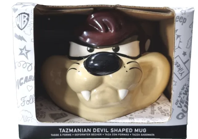 OFFICIAL LOONEY TUNES TAZ SHAPED 3D COFFEE MUG CUP NEW BOXED  WARNER Bros CUP