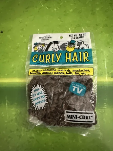One & Only Creations Curly Hair for Dolls Crafts Dark Brown 06-900 Mini-Curl