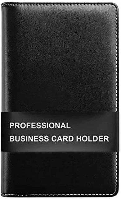 Professional Leather Business Card Book - 240 Card Organizer