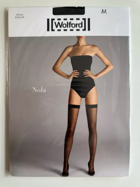 WOLFORD NOLA Halterlose Strümpfe- Größe: M - Farbe: Black/ Black