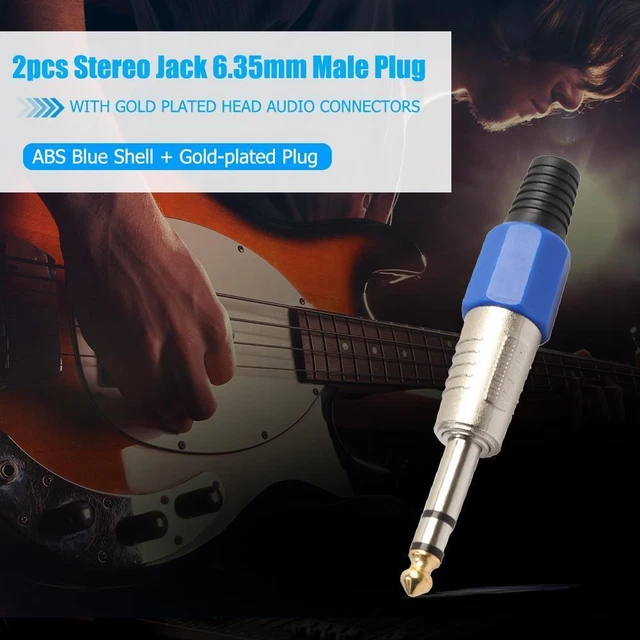 2pcs Stereo Jack Audio Connector Accessories for DIY Headphone Microphone Cable