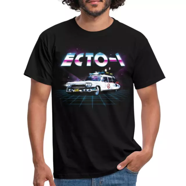 Ghostbusters ECTO-1 Neon Männer T-Shirt