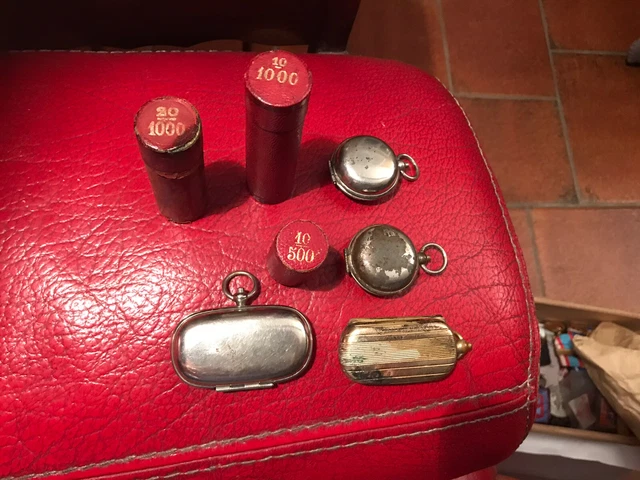 7 Porte Napoleon Ou Louis D’or Tubes Ou A Systemes Vers 1850-1900