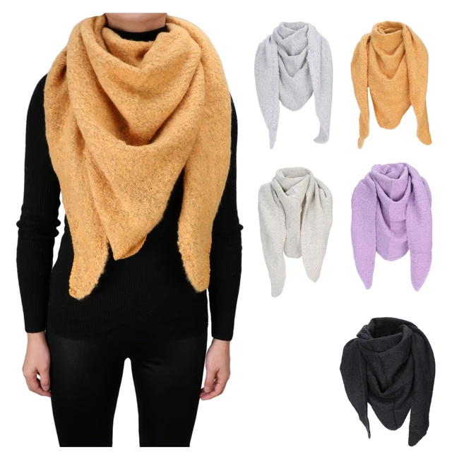 Damen Schal XXL Dreieck Schal Halstuch Baumwolle Dreieckstuch made in