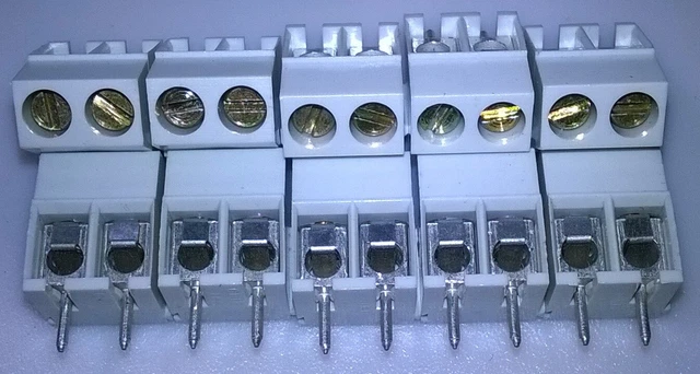 10 Conectores De Tornillo Para PCB De 2 Polos - Bloques Terminales Para Prototipos Electrónicos