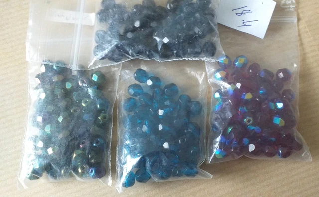 200 facettes cristal de bohême 6 mm mix couleur lot 18.11