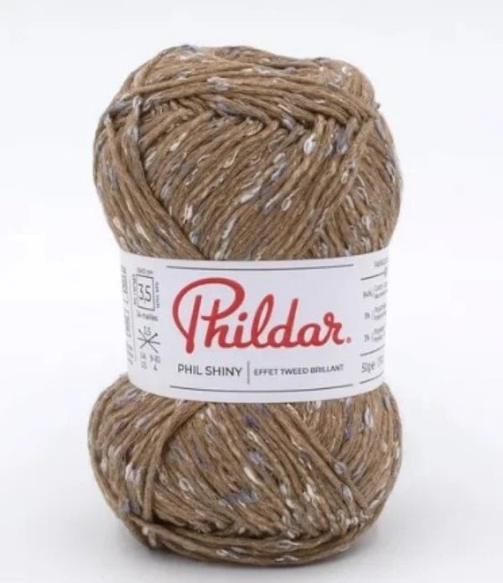 10 Pelotes De Coton Lin Phildar Kraft - Couleur Beige, Aiguille 8, Neuves