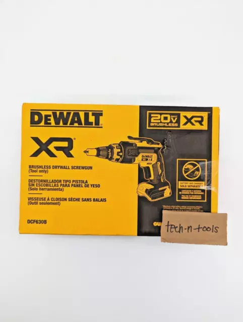 DeWalt DCF630B 20V MAX XR Brushless Drywall Screwgun (Tool Only)