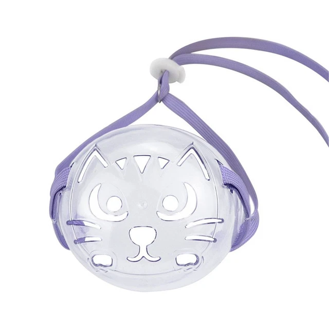 Mouth Cover Cat Recovery Anti-Bark Cat Mask Cat Muzzle Transparent Anti-Bite