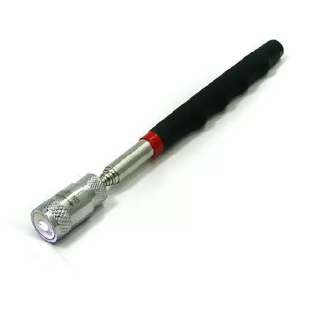 Telescopic Magnetic Pick-Up Tool with LED Light. Picks Up Nuts, Bolts & Screws