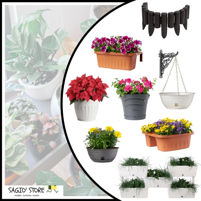 Vaso In Resina Doppio Bordo Liscio Color Terracotta Impruneta 35 Cm Da