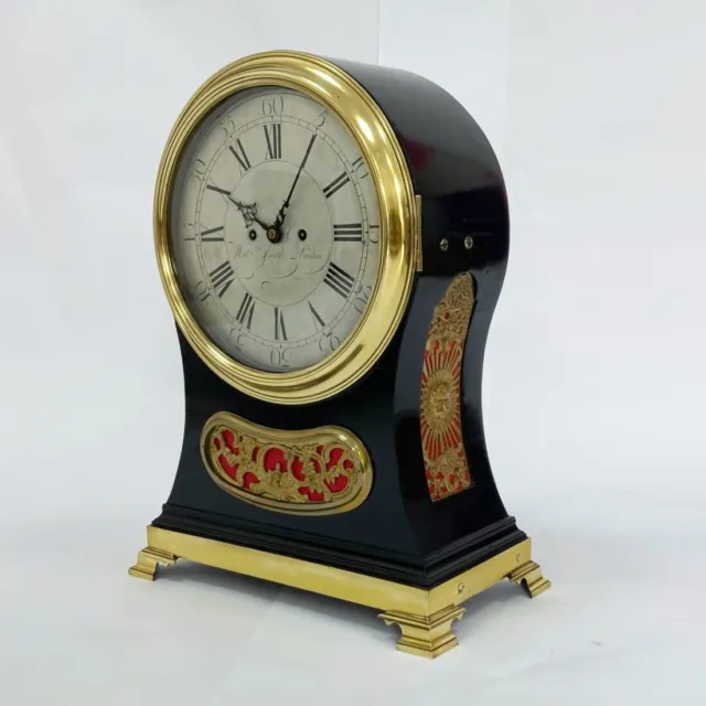 Georgian Balloon Bracket Clock By William Smith London Retailed By Percy Webster 3