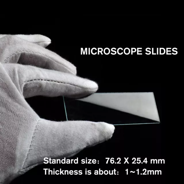 Microscope Accessories 50 BLANK MICROSCOPE SLIDES and 100 SQUARE COVER SLIPS 2