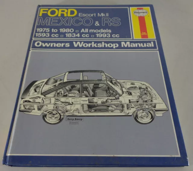 Haynes Officina Manuale/Manuale di Riparazione Ford Escort Mk II Mecixo & Rs