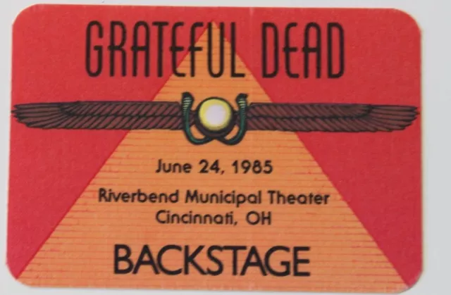 Grateful Dead Backstage Pass 6-24-85 Riverbend Theater Ohio Rick Griffin 1985