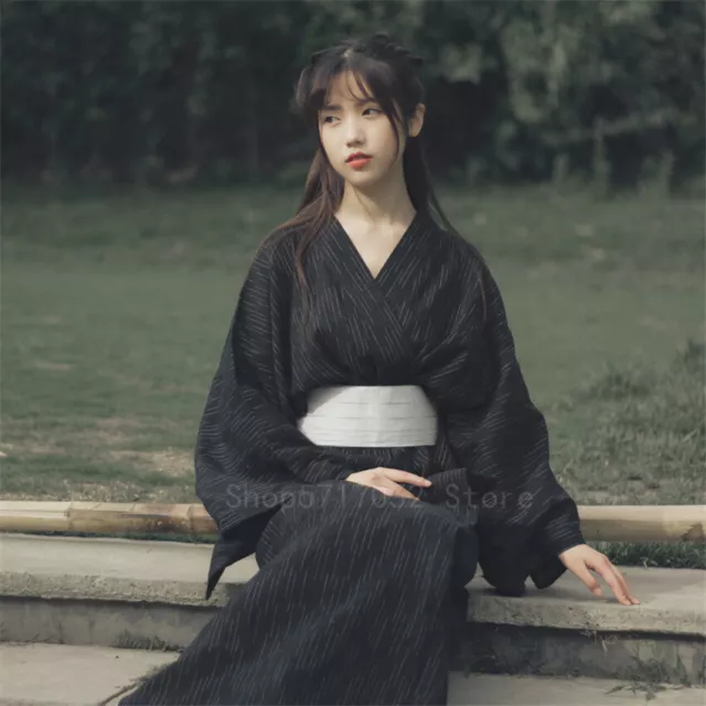 2022 Unisex Japanese Kimono Traditional Cardigan Belt Yukata Women's Robe