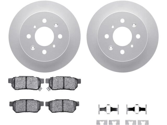 For 1990-1991 Honda CRX Brake Pad and Rotor Kit Rear Dynamic Friction 24775BF Si