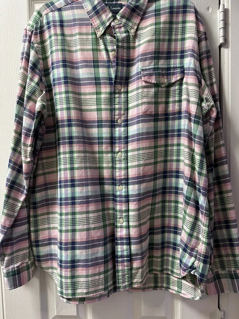 LL Bean Chemise Homme XL-Haut Flanelle Manches Longues